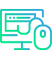ícone com um ecrã e um rato